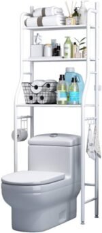 3 Tier Metal Toilet Storage Rack (White) xiph trade product