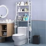3 Tier Metal Toilet Storage Rack (White) xiph trade product