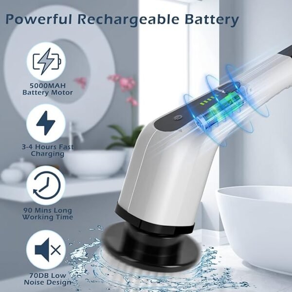 Cordless Electric Spin Scrubber, Electric Cleaning xiph trade product