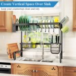 Over The Sink Dish Drying Rack, Width xiph trace product